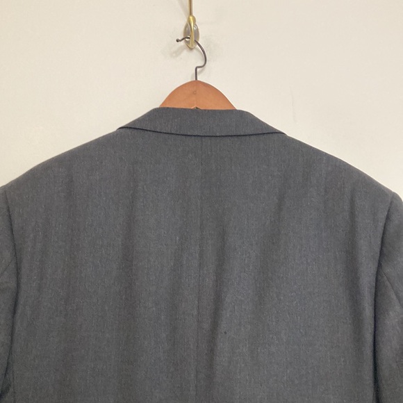 Bespoke Harry Rosen Suit Mens 46 Dark Gray Two Piece Blazer Pants Vintage Custom - Picture 6 of 16